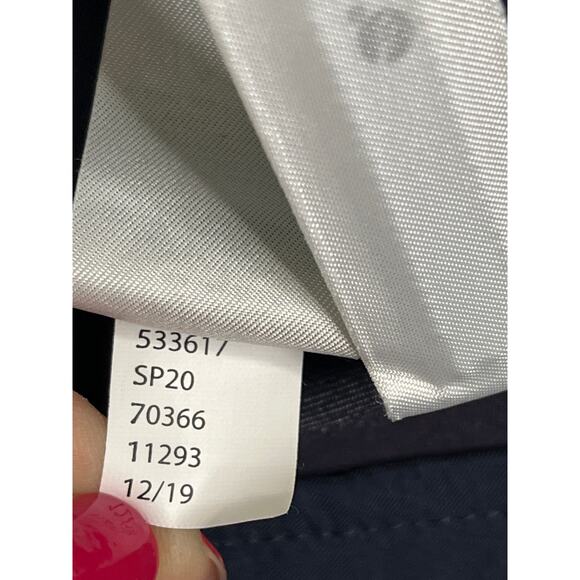 NWT Ann Taylor The Ankle Pant Embroidered Hem Naval Night Wash pants, size 4 - Picture 9 of 16